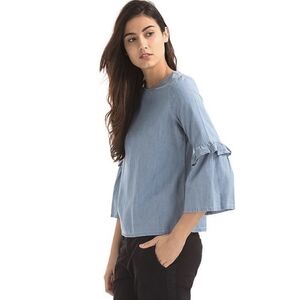 GAP Women's Chambray Bella Sleeve To | L